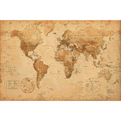World Map (Antique) Art 24x36 Poster