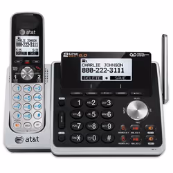 AT&T TL88102, DECT telephone, Speakerphone, 50 entries, Caller ID, Black, Silver