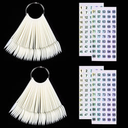 100 ps Nail Swatch Sticks with Number Stickers  Nail Color Display Stiletto Tips  Fan-shaped Nail Polish Practice Sticks  Nail Art Display Nail Color