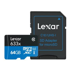 Lexar High-Performance 633x microSDHC/microSDXC UHS-I 64 GB Class 10