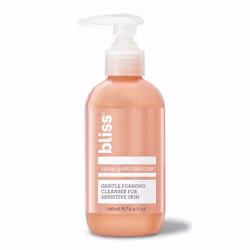 Bliss Rose Gold Rescue Cleanser, Gentle Foaming Face Wash with Soothing Rose Flower Water & Willow Bark for Sensitive Skin, C ...