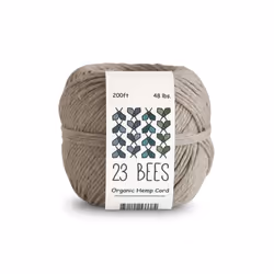 100% Organic Hemp Cord  Twine  String for Jewelry  Beading  Macrame  Crafts  23 Bees (200ft x 48 lb.) Natural