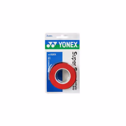 YONEX Overgrip Super gRAP 3 Pack - Tennis, Badminton, Squash - choice of colors (Red)