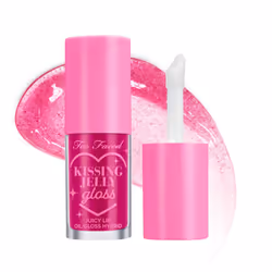 Too Faced Kissing Jelly Lip Oil Gloss |Sunflower & Jojoba Oils 0.15 fl. oz. Raspberry