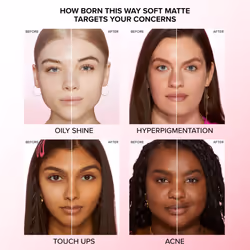Too Faced Born This Way Soft Matte Foundation | Hydrating  Oil Control  Long Lasting + Waterproof  1 Fl Oz  Nude