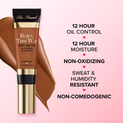 Too Faced Born This Way Soft Matte Foundation | Hydrating  Oil Control  Long Lasting + Waterproof  1 Fl Oz  Warm Nude