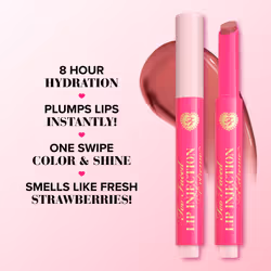 Too Faced Lip Injection Extreme Plumping Clicks | Glossy Lip Plumper  Hydrating + Dewy with Sheer Coverage  Velvet Crush  0.05 oz.