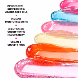 Too Faced Kissing Jelly Lip Oil Gloss | Sunflower & Jojoba Oils  0.15 Fl Oz  Birthday Kiss
