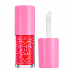 Too Faced Kissing Jelly Lip Oil Gloss | Sunflower & Jojoba Oils  0.15 Fl Oz  Cherry Pie