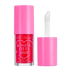 Too Faced Kissing Jelly Lip Oil Gloss | Sunflower & Jojoba Oils  0.15 Fl Oz  Cherry Pie