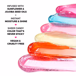 Too Faced Kissing Jelly Lip Oil Gloss | Sunflower & Jojoba Oils  0.15 Fl Oz  Cherry Pie
