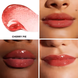 Too Faced Kissing Jelly Lip Oil Gloss | Sunflower & Jojoba Oils  0.15 Fl Oz  Cherry Pie