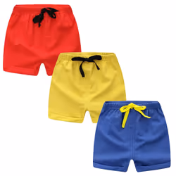 Jagrove Toddler Boys Girls Shorts 3 Pack Little Kids Cotton Sport Jogger Shorts Summer Solid Color Active Short Pants