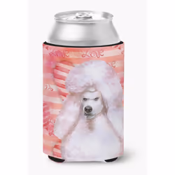 ""Caroline's Treasures White Standard Poodle Love Decorative Can Hugger Multicolor""
