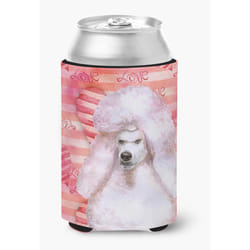 ""Caroline's Treasures White Standard Poodle Love Decorative Can Hugger  Multicolor""
