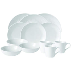 Gordon Ramsay Maze White 16 piece Dinner Set