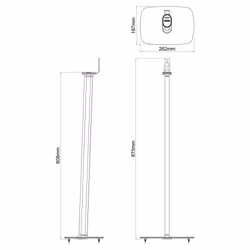 Flexson FLXS1FS2011EU speaker mount Floor White