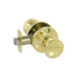 Brayden Series Grade 3 Keyed Entry Knob Set, Bright Brass
