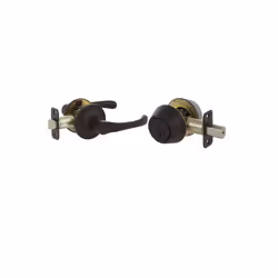 Newport Series Grade 3 Keyed Entry Lever & Single Cylinder Deadbolt Set, Oil Rubbed Bronze