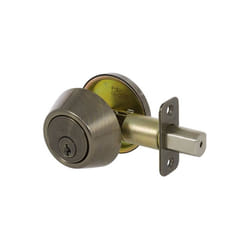 Single Cylinder Deadbolt Grade 3, Antique Brass
