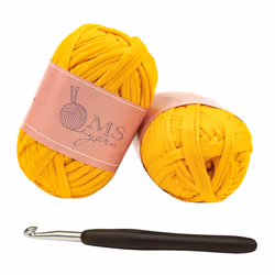 2 Skeins M-S Thick Knitting Yarn Elastic Fabric Cloth T Shirt Yarn S