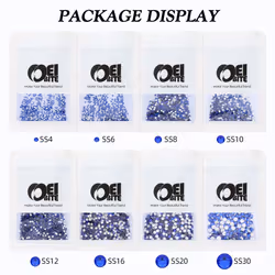 Meibite Sapphire Flatback Rhinestones  Glass Rhinestones for Nail Art and Craft  Glue Fix  Loose Crystal Gemstones(Blue  SS20  1440pcs  4.6-4.8mm)