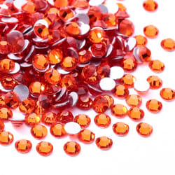 Meibite Hyacinth Flatback Rhinestones  Glass Rhinestones for Nail Art and Craft  Glue Fix  Loose Crystal Gemstones(Orange  SS4  1440pcs  1.5-1.7mm)