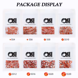 Meibite Hyacinth Flatback Rhinestones  Glass Rhinestones for Nail Art and Craft  Glue Fix  Loose Crystal Gemstones(Orange  SS4  1440pcs  1.5-1.7mm)