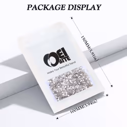 Meibite Crystal Clear Flatback Rhinestones  Glass Rhinestones for Nail Art and Craft  Glue Fix  Loose Crystal Gemstones(Crystal  SS10  2880pcs  2.7-2.