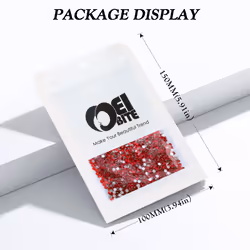 Meibite Red Flatback Rhinestones  Glass Rhinestones for Nail Art and Craft  Glue Fix  Loose Crystal Gemstones(Red  SS6  2880pcs  1.9-2.0mm)
