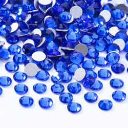 Meibite Sapphire Flatback Rhinestones  Glass Rhinestones for Nail Art and Craft  Glue Fix  Loose Crystal Gemstones(Blue  SS20  2880pcs  4.6-4.8mm)