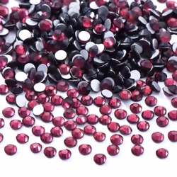 Meibite Purple Flatback Rhinestones Glass Rhinestones for Nail Art and Craft Glue Fix Loose Crystal Gemstones(Purple SS8 ...