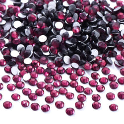 Meibite Purple Flatback Rhinestones  Glass Rhinestones for Nail Art and Craft  Glue Fix  Loose Crystal Gemstones(Purple  SS8  2880pcs  2.3-2.5mm)