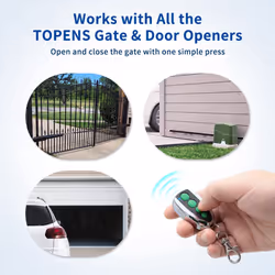 M12 Remote Control Key Fobs for Automatic Swing Sliding Gate Opener Garage Door Opener 4-Button Wireless Transmitter 2-Pack Security Gate Controller