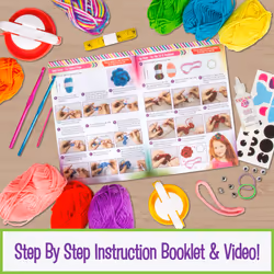DIY All in One Crochet Knitting Kit for Beginners Starter Arts  Craft Set for Kids Teens Tweens  Adults  How to Learn Make Yo