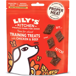 Lily's Kitchen Natural Adult Dog Treats for School Training Treats with Chicken & Beef 8 x 70g