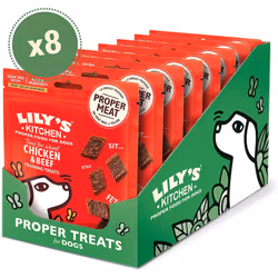 Lily's Kitchen Natural Adult Dog Treats for School Training Treats with Chicken & Beef 8 x 70g