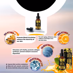 Organic Vitamin C Serum For Face & Hyaluronic Acid. Anti-Aging,Wrinkles,Dark Spots,Brightening, Facial Serum With 30% Vitamin C 5% Niacinamide 10%