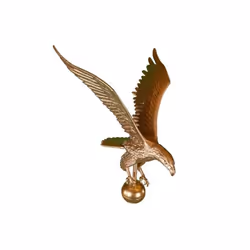 Large Gold Bronze Flagpole Eagle