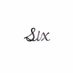 Script Modern House Number Six