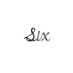 Script Modern House Number Six