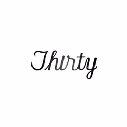 Script Modern House Number Thirty