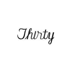 Script Modern House Number Thirty