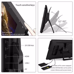 XPPen Artist 24 Pro graphic tablet Black 5080 lpi 526.85 x 296.35 mm USB/Bluetooth - Additional view 4