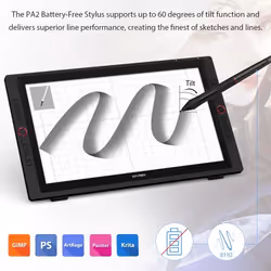 XPPen Artist 24 Pro graphic tablet Black 5080 lpi 526.85 x 296.35 mm USB/Bluetooth - Additional view 6