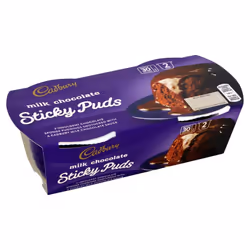 Cadbury Milk Chocolate Sponge Pudding Desserts 2x95g (Pack of 4)