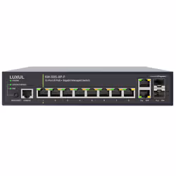 Luxul 8 PoE+ | 2 RJ45 | 2 SFP Front-Facing Ports - 1Gb L2/L3 Managed Switch, EU Power Cord - Additional view 2