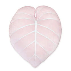 Green Philosophy Co. Philodendron Gloriosum Baby Pink Leaf Shaped Pillow Decorative Plush, Bed, Flower, Cute Throw Pillow Great for Plant Lovers Gree