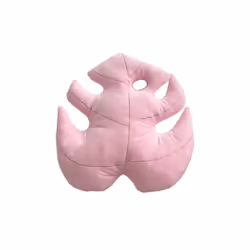 Green Philosophy Co. Plush Monstera Deliciosa Paradise Pink Leaf Shaped Throw Pillow for Couch Sofa Living Room Home Decor Gi ...