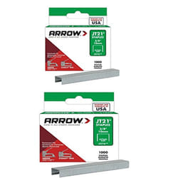 2-Pack Arrow Fastener Genuine JT21/T27 3/8-Inch Staples